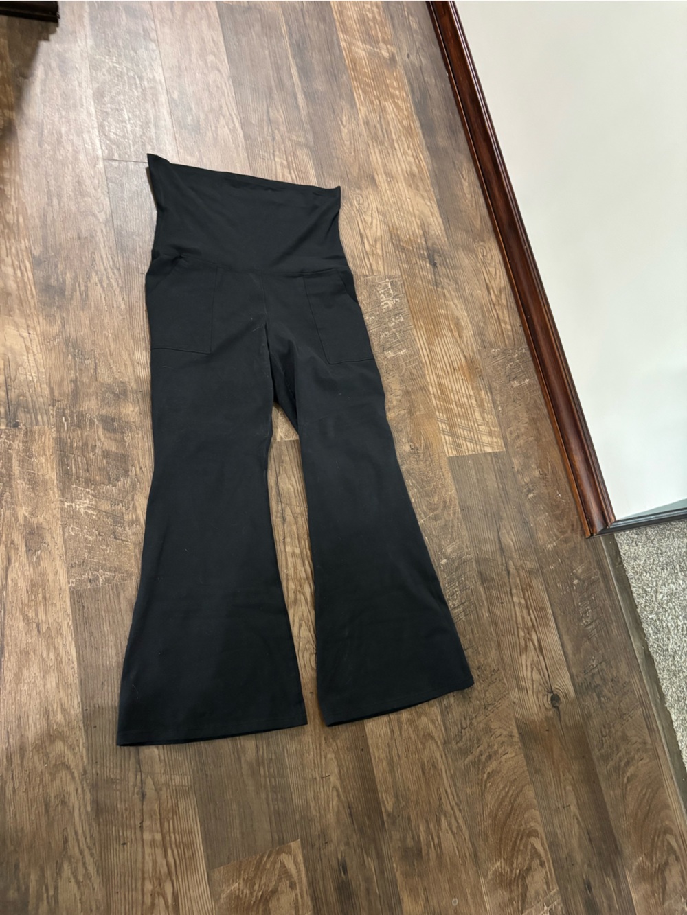 aerie Black High-Waist Flare Pants